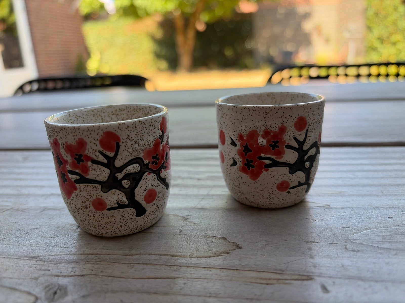 Set van 2 Japanse Sake Kopjes met Kersbloesem Design, Ophalen of Verzenden