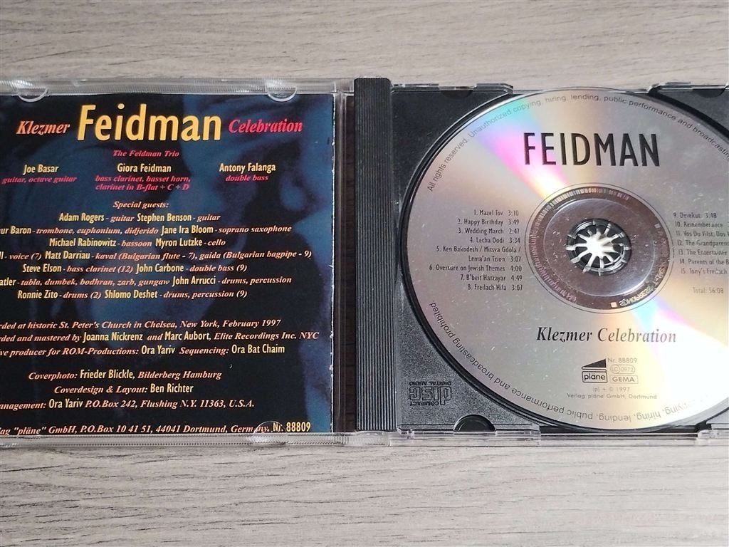 Feidman ‎– Klezmer Celebration, Cd's en Dvd's, Ophalen of Verzenden, Zo goed als nieuw