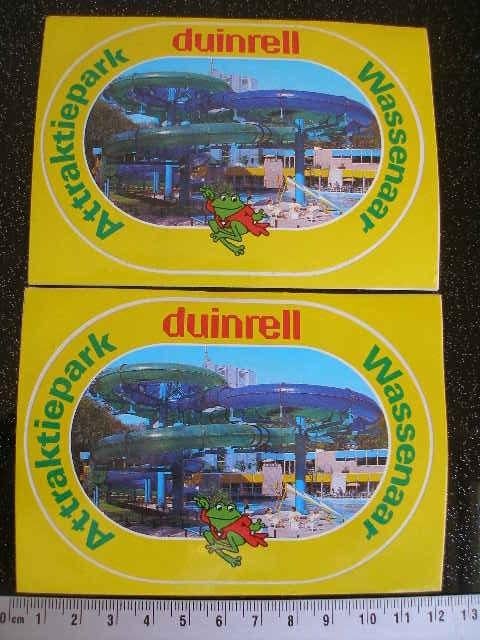 2x sticker attraktiepark duinrell wassenaar logo, Verzamelen, Stickers, Zo goed als nieuw, Bedrijf of Vereniging, Verzenden