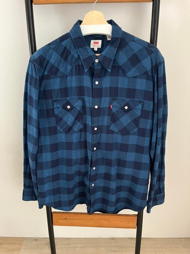 Levi’s work shirt, Verzenden, Zo goed als nieuw, Blauw, Halswijdte 41/42 (L)