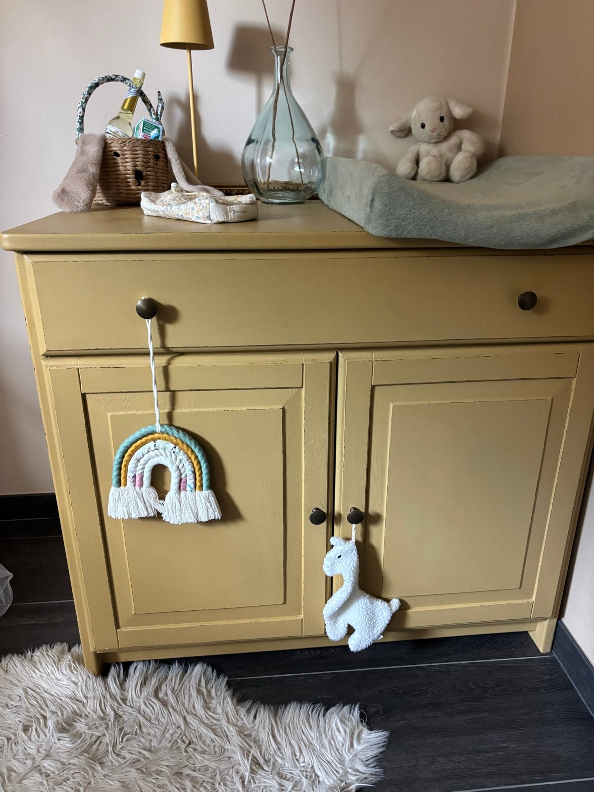 Oker Gele Commode met Lade en Kastjes, Kinderen en Baby's, Kinderkamer | Commodes en Kasten, Ophalen, Gebruikt, 50 tot 70 cm, 75 tot 100 cm