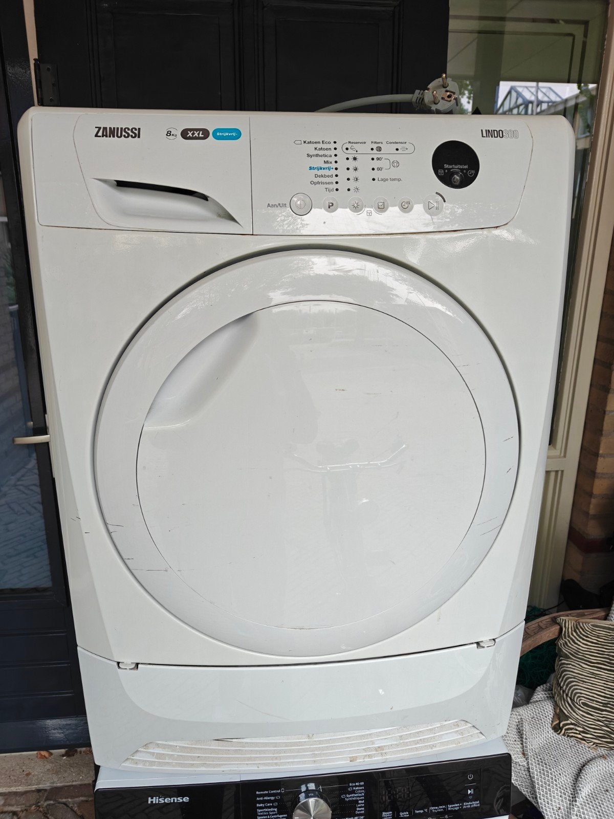Zanussi Lindo 300 8kg Condensdroger, Ophalen, Gebruikt, 8 tot 10 kg, Voorlader