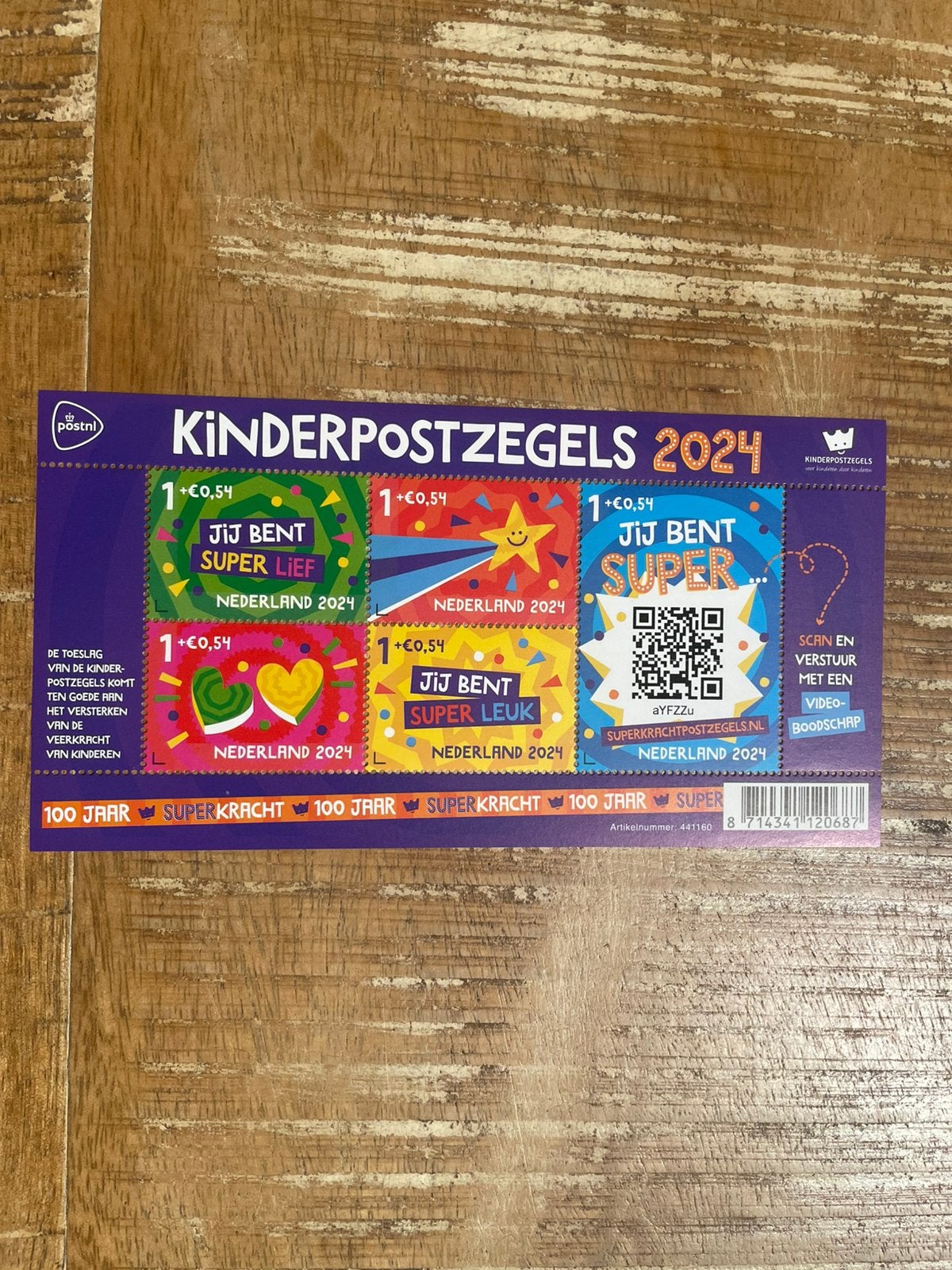 2024 Blok Kinderpostzegels 100 Jaar NVPH 4237 Postfris., Ophalen of Verzenden, Na 1940, Postfris