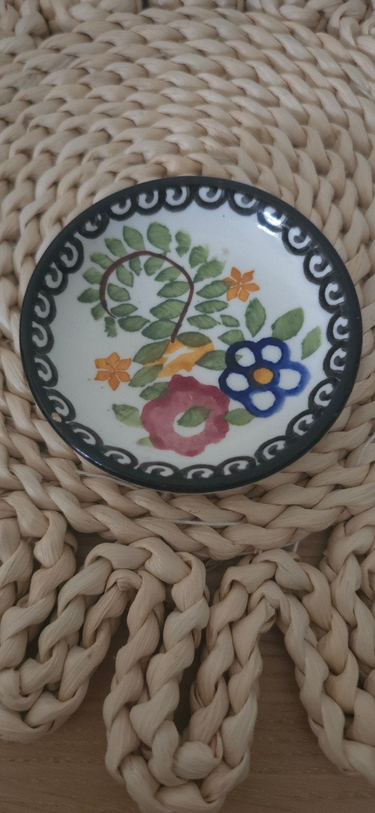 Vintage Schramberg sierbordje met bloemmotief, Ophalen of Verzenden