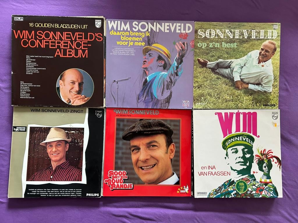 40 LP's Wim Sonneveld (ook per stuk te koop), Cd's en Dvd's, Vinyl | Nederlandstalig, Ophalen of Verzenden, Gebruikt, 12 inch