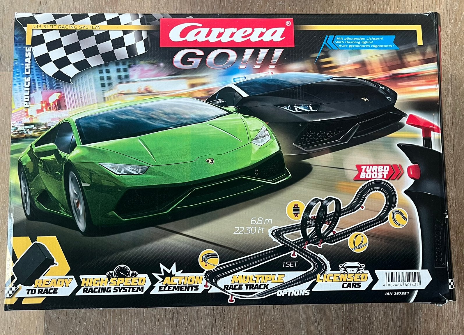 Carrera go lamborghini racebaan, Ophalen, Carrera, Elektrisch, Met looping