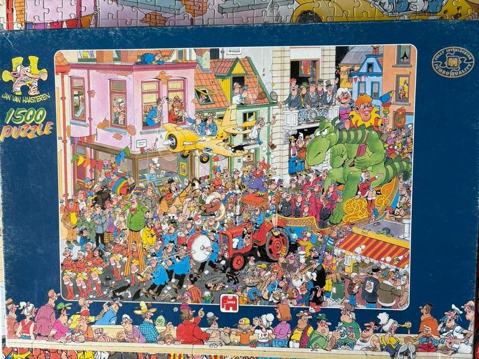 Jan van Haasteren Puzzel 1500 Stukjes Carnaval, Ophalen, 500 t/m 1500 stukjes, Zo goed als nieuw, Legpuzzel