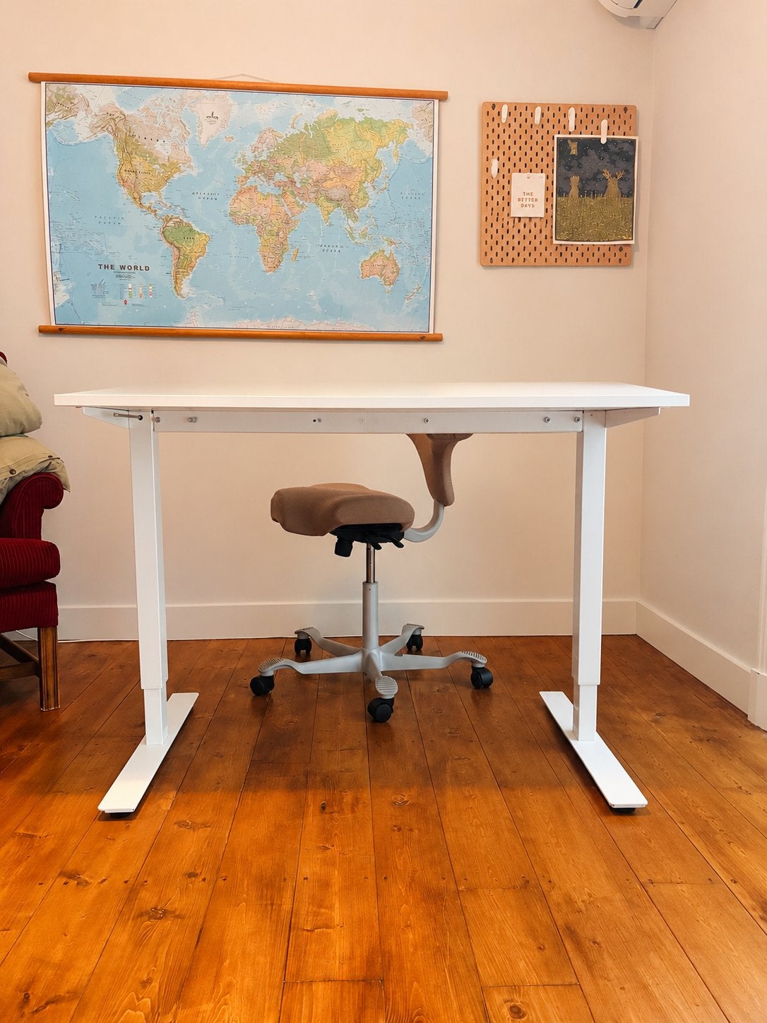 IKEA TROTTEN desk sit/stand, Huis en Inrichting, Ophalen of Verzenden, Zo goed als nieuw, Wit