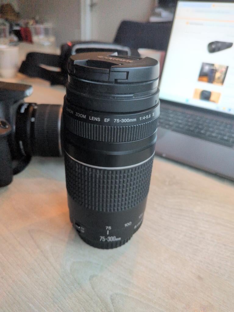Canon zoom lens EF 75-300mm 1:4 5-6 III, Audio, Tv en Foto, Fotografie | Lenzen en Objectieven, Verzenden, Zo goed als nieuw, Telelens