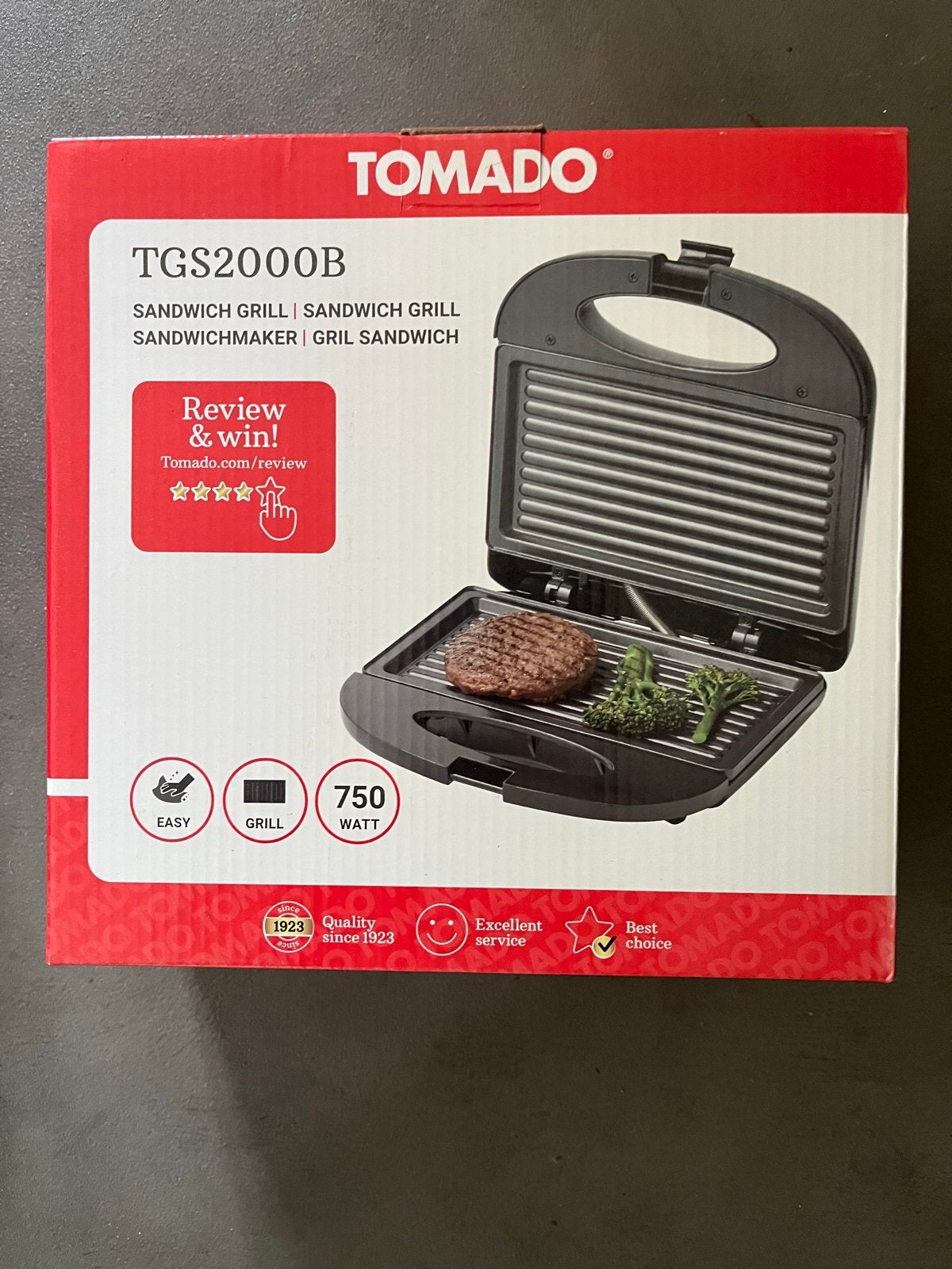 Tomado TGS2000B Sandwich Grill / Sandwichmaker - Nieuw, Ophalen, Nieuw