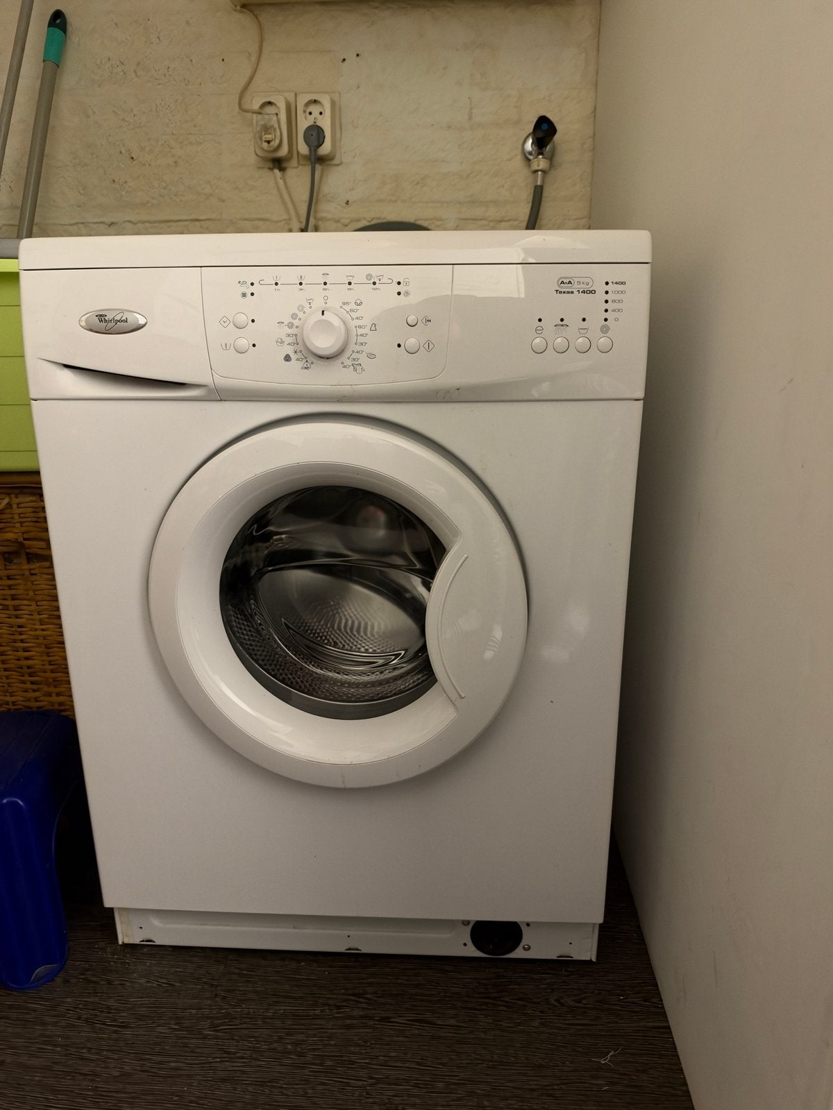 Whirlpool Texas 1400 Wasmachine - 5 kg, 1400 toeren, Ophalen, 1200 tot 1600 toeren, Gebruikt, 4 tot 6 kg