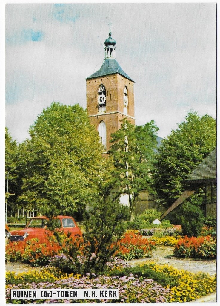 Ruinen Toren N H Kerk Kerk ongelopen Ansichtkaart ( B4863, Ophalen of Verzenden, 1980 tot heden, Ongelopen