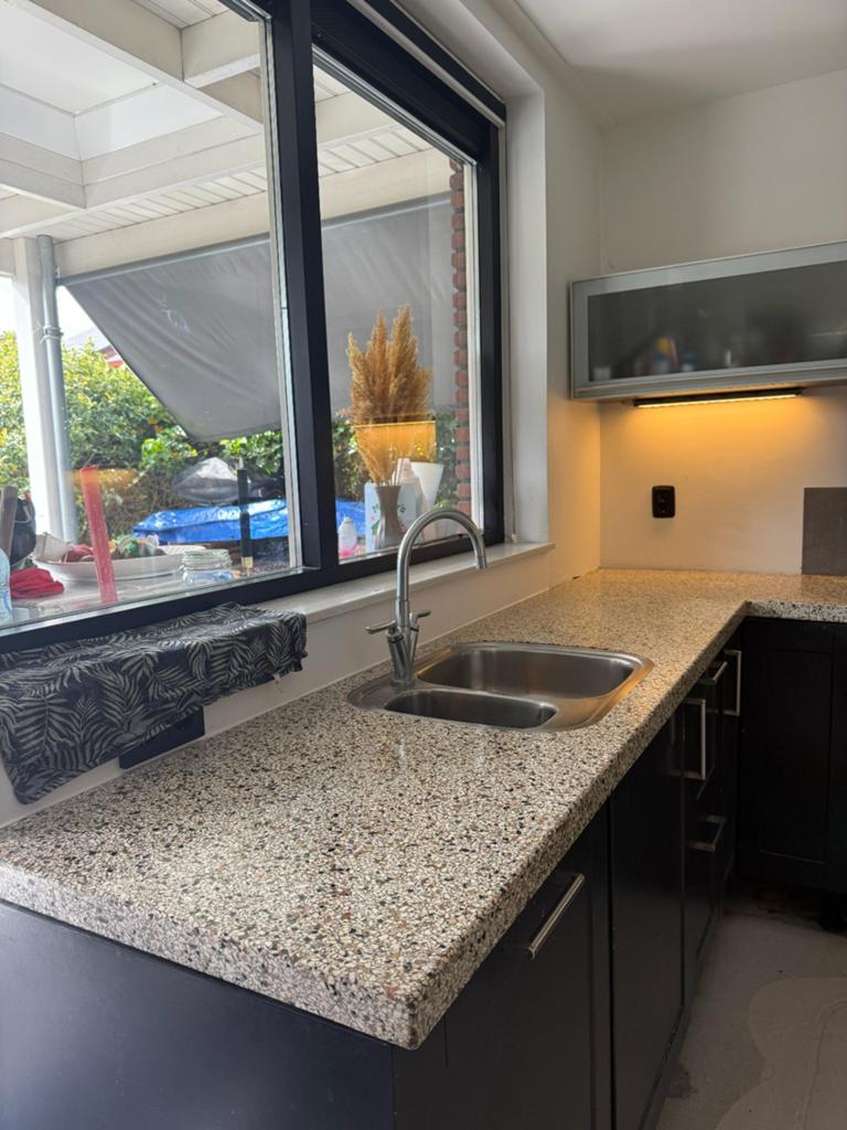 Terrazzo aanrechtblad / 2 delen ideaal voor buitenkeuken, Ophalen of Verzenden, Graniet of Steen