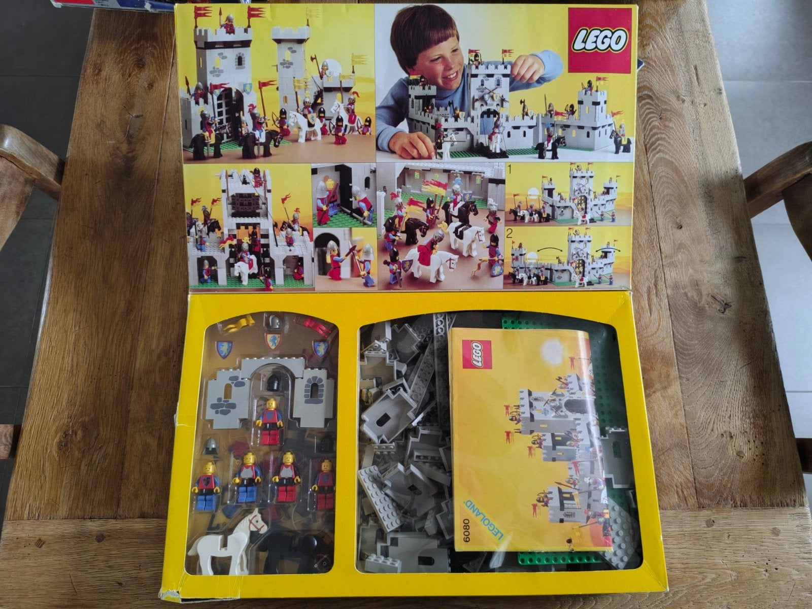 LEGO Legoland 6080 King's Castle doos+ inlay, Gebruikt, Inclusief instructies, Lego, Ophalen of Verzenden