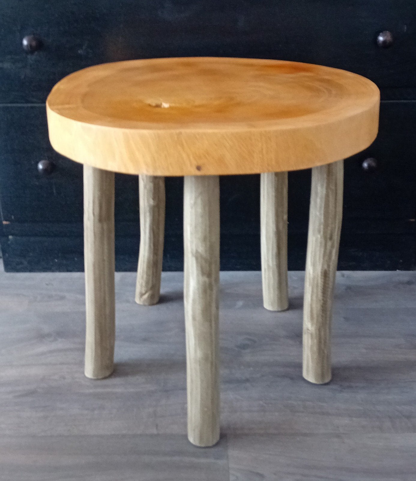 Boomstam Bijzettafel, Ophalen, Rond, Minder dan 55 cm, 45 tot 60 cm