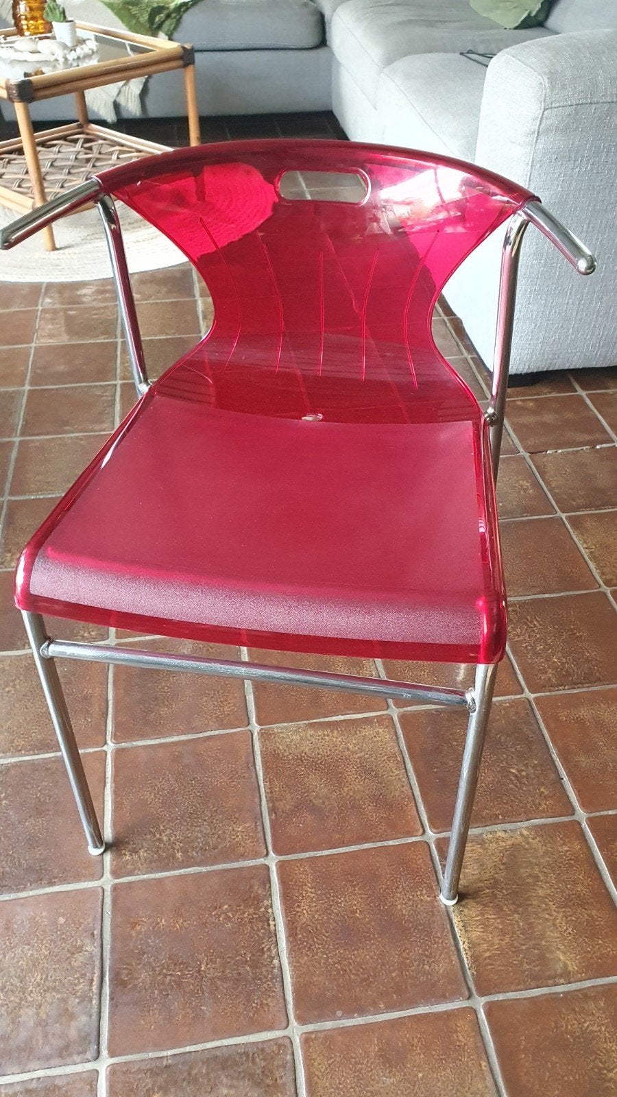 Vintage IKEA ELMER designstoel – Knut & Marianne Hagberg – J, Ophalen, Rood, Kunststof, Eén