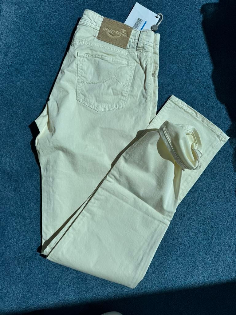 NIEUW Jacob Cohen J688 5-pocket Chino W36/L36 Zachtgeel, Verzenden, Nieuw, Overige kleuren, W36 - W38 (confectie 52/54)