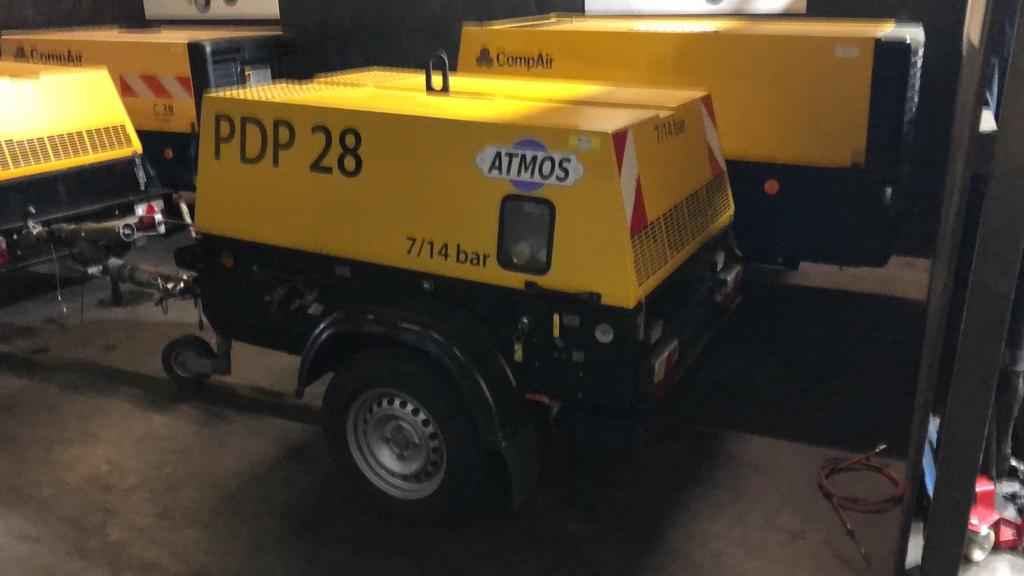 Atmos PDP 28 Dieselcompressor 14 bar., Ophalen