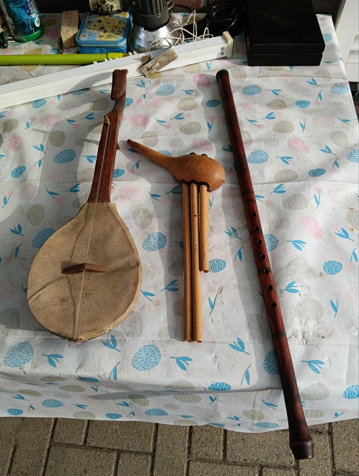 Traditionele blaasinstrumenten en snaarinstrument, Ophalen of Verzenden