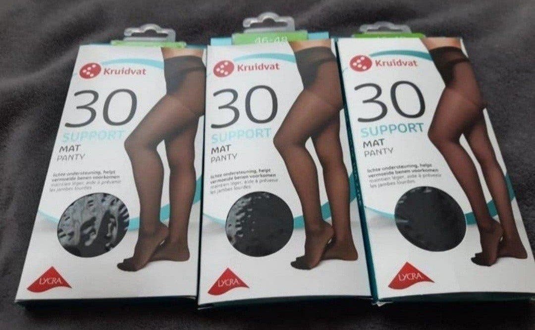 Kruidvat Support Panty 30 DEN, Maat 46-48, Kleding | Dames, Maat 48/52 (XL), Zwart, Kruidvat, Nieuw