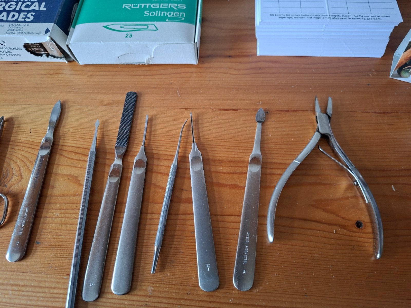 pedicure spullen, Ophalen, Gebruikt