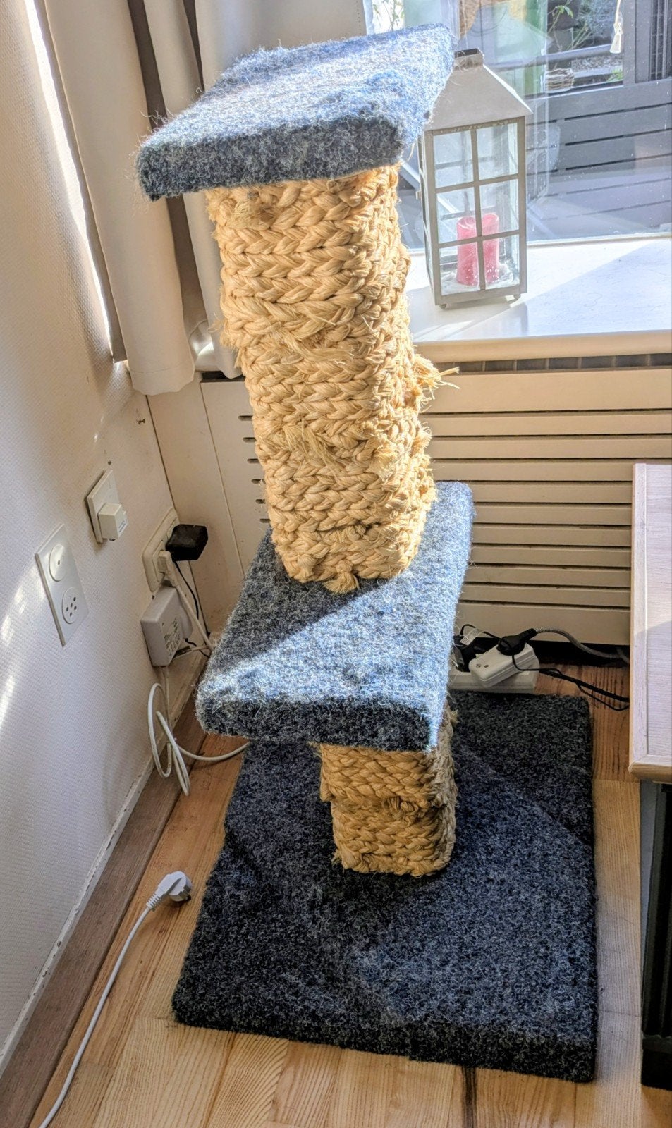 stevige krappaal, Ophalen, Krabpaal
