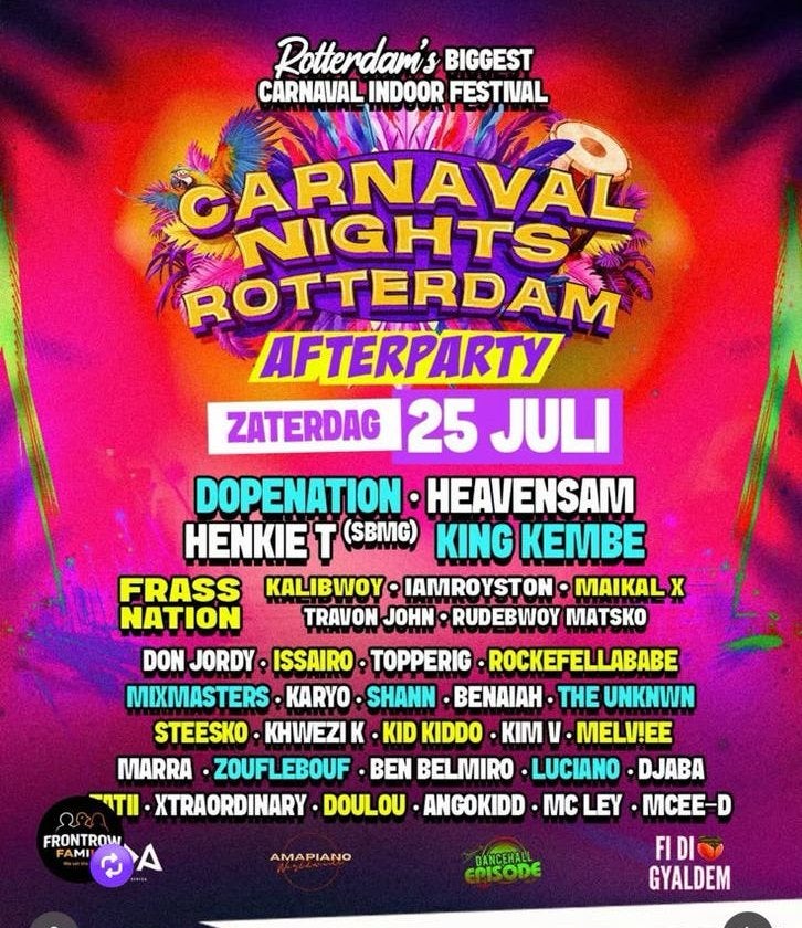 Carnaval nights Rotterdam zaterdag 25 juli maassilo, Tickets en Kaartjes, Evenementen en Festivals, Twee personen