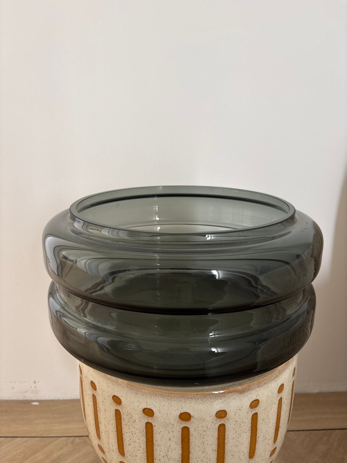 Rookglas Grijze schaal, Ophalen, Overige materialen, Schaal, Rond
