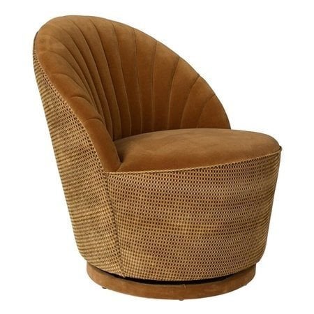 Dutchbone draaifauteuil Madison Whiskey, Ophalen, Gebruikt, 75 tot 100 cm, Stof