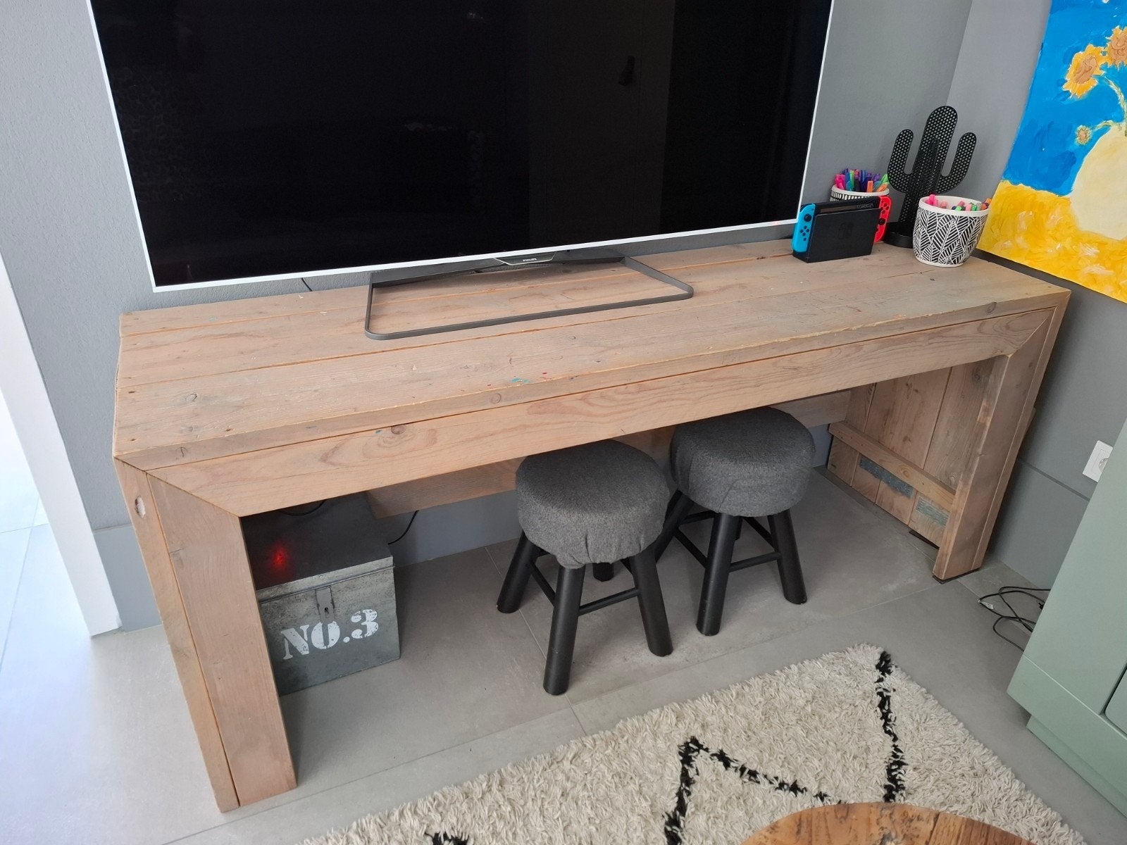 Bureau steigerhout, Ophalen of Verzenden
