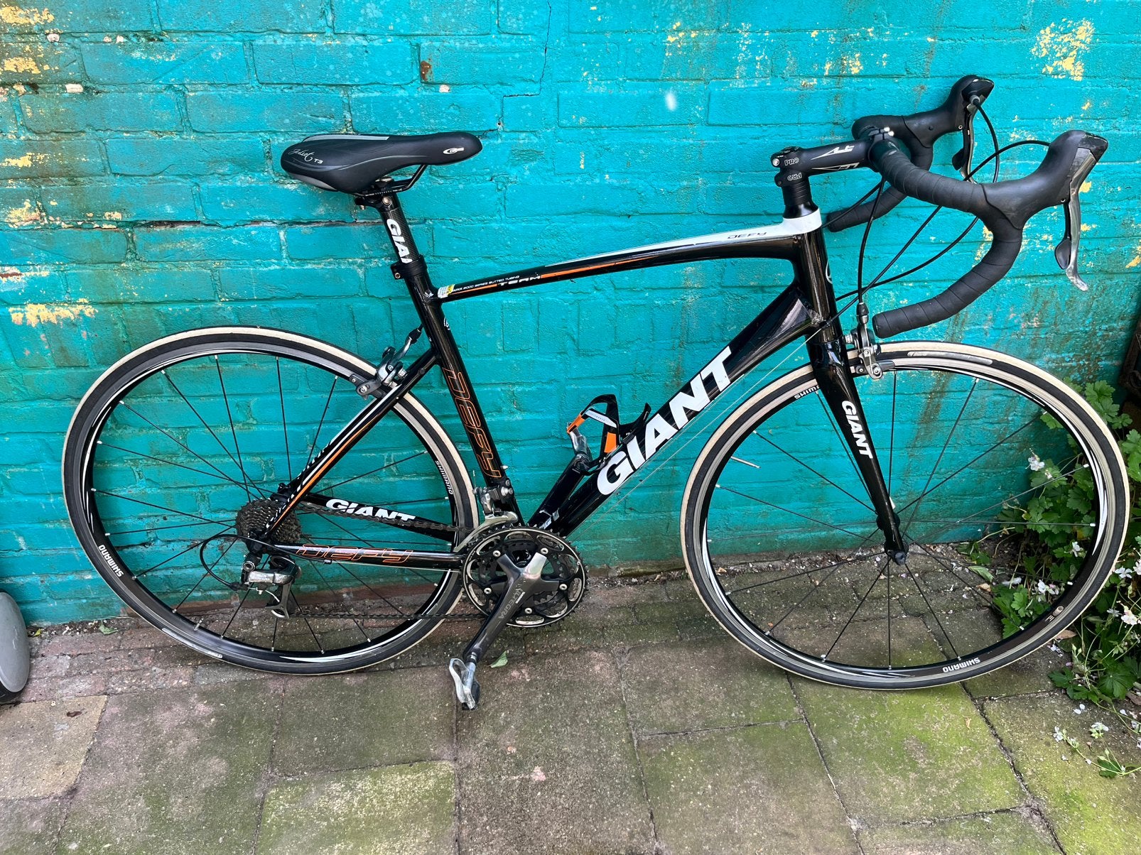Giant (dames) racefiets te koop, Fietsen en Brommers, Ophalen, Gebruikt, Velgrem, Aluminium