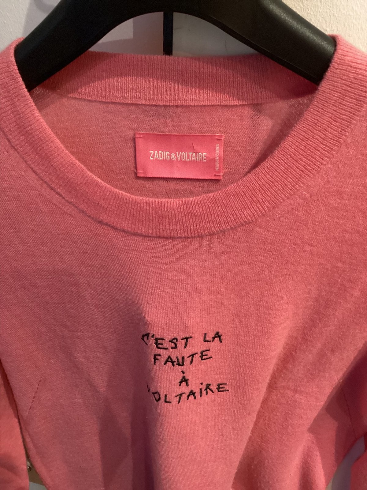 Zadig & Voltaire roze cashmere trui maat L, Ophalen of Verzenden, Zo goed als nieuw, Maat 42/44 (L), Roze