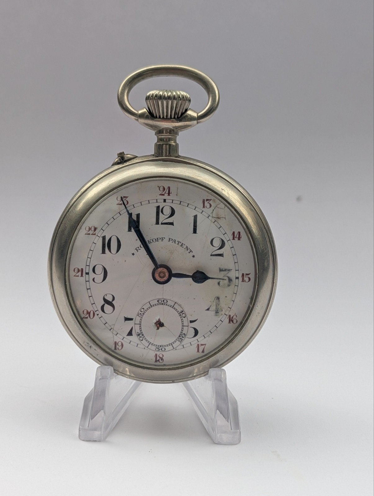 Roskopf Patent Zakhorloge - Medaille d'Or Genève 1896, Ophalen of Verzenden
