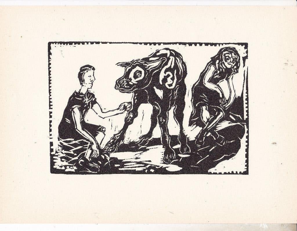 De Ploeg - Wim Bouwsema - Grafiek van NU, Antiek en Kunst, Ophalen of Verzenden, Papier/karton, Print, Figuren