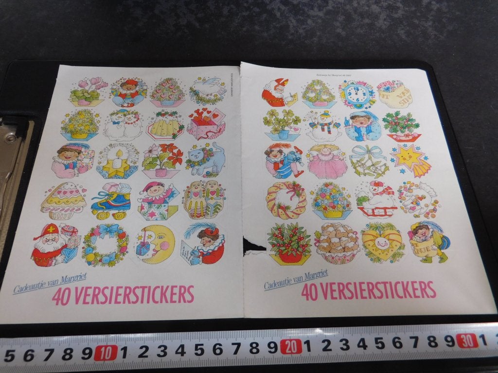 sticker Margriet 40 versierstickers Margriet 48/1987, Ophalen of Verzenden, Zo goed als nieuw