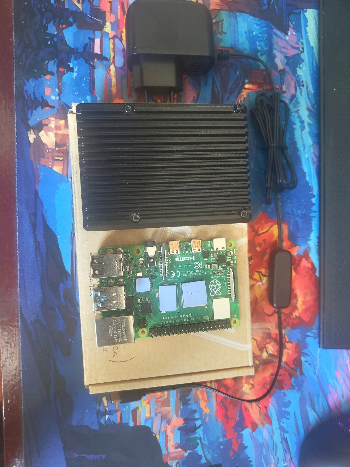 Raspberry Pi 4 (2GB)- Zo goed als nieuw, inclusief behuizing, Ophalen of Verzenden, Zo goed als nieuw, Minder dan 2 Ghz, Raspberry Pi