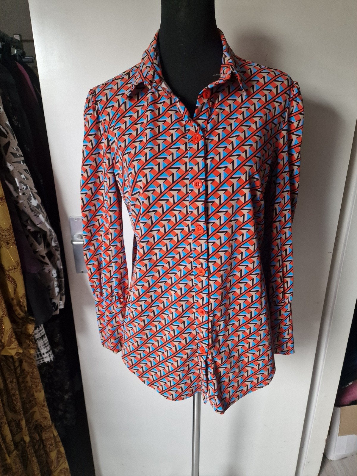 travelstof blouse maat m, Kleding | Dames, Ophalen of Verzenden, Zo goed als nieuw, Maat 38/40 (M)