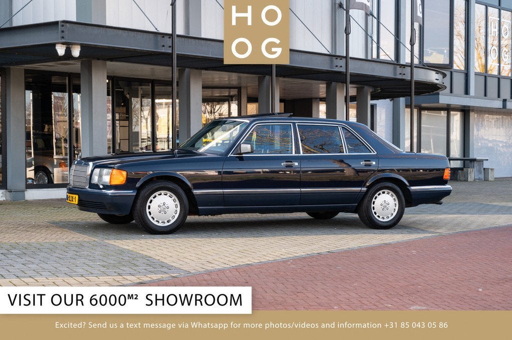 Mercedes-Benz S-Klasse 560 SEL (bj 1989, automaat), Auto's, Achterwielaandrijving, Blauw, Bedrijf, Blauw