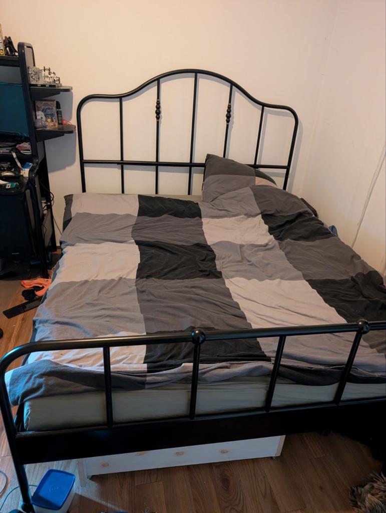 Stagstua bed van Ikea, 200x160, Ophalen, Tweepersoons, Hout, 160 cm