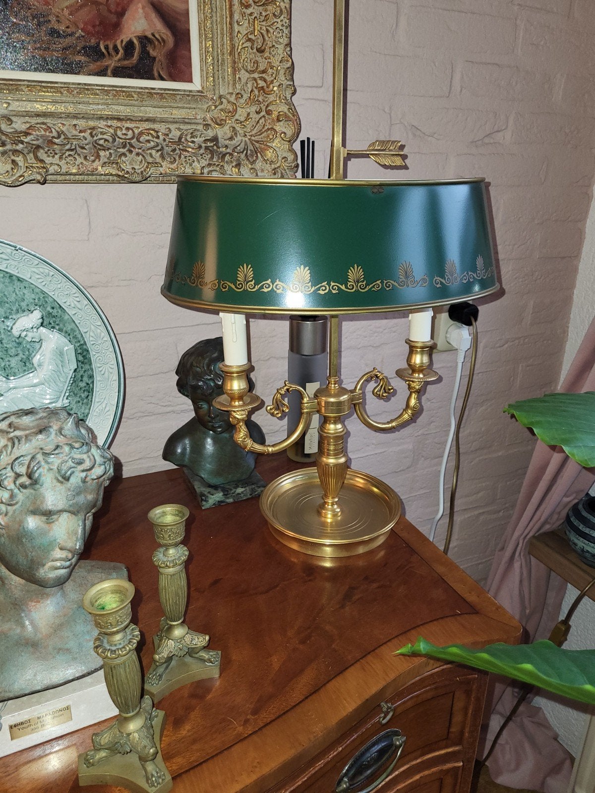 Prachtige Franse bouillotte lamp met zeemeerminnen, Ophalen