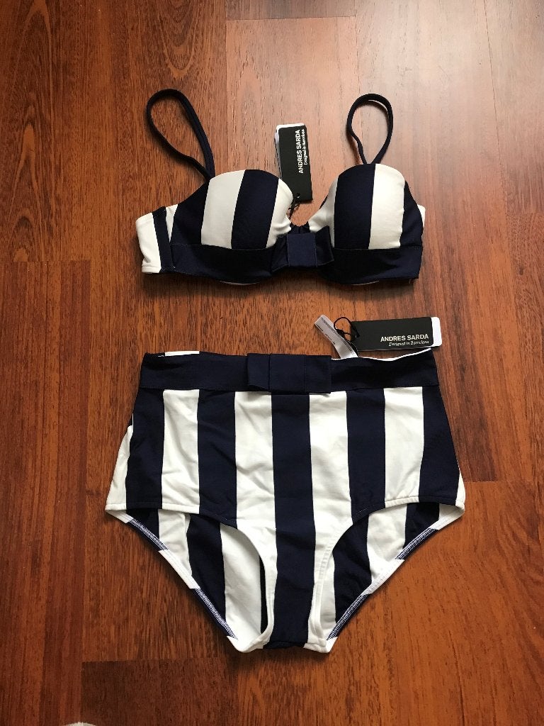 Nieuw - Andres Sarda marine bikini - 75B / 38, Blauw, Nieuw, Ophalen of Verzenden, Bikini