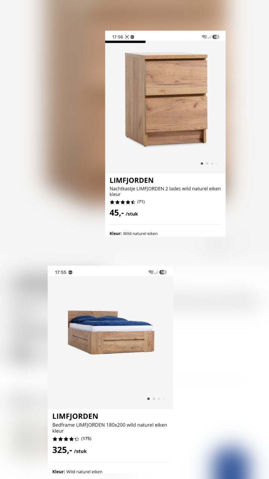Bedframe 180x200, lattenbodem en matrassen., Ophalen, Verstelbaar, Bruin, Tweepersoons