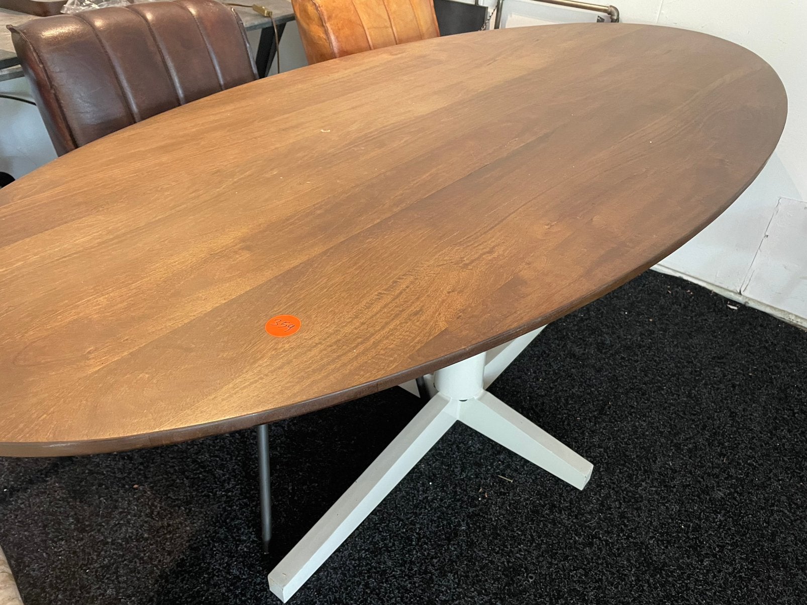 Ovale eettafel massief mango hout 190x90 cm - Modern design, Ophalen, Nieuw, 50 tot 100 cm, X