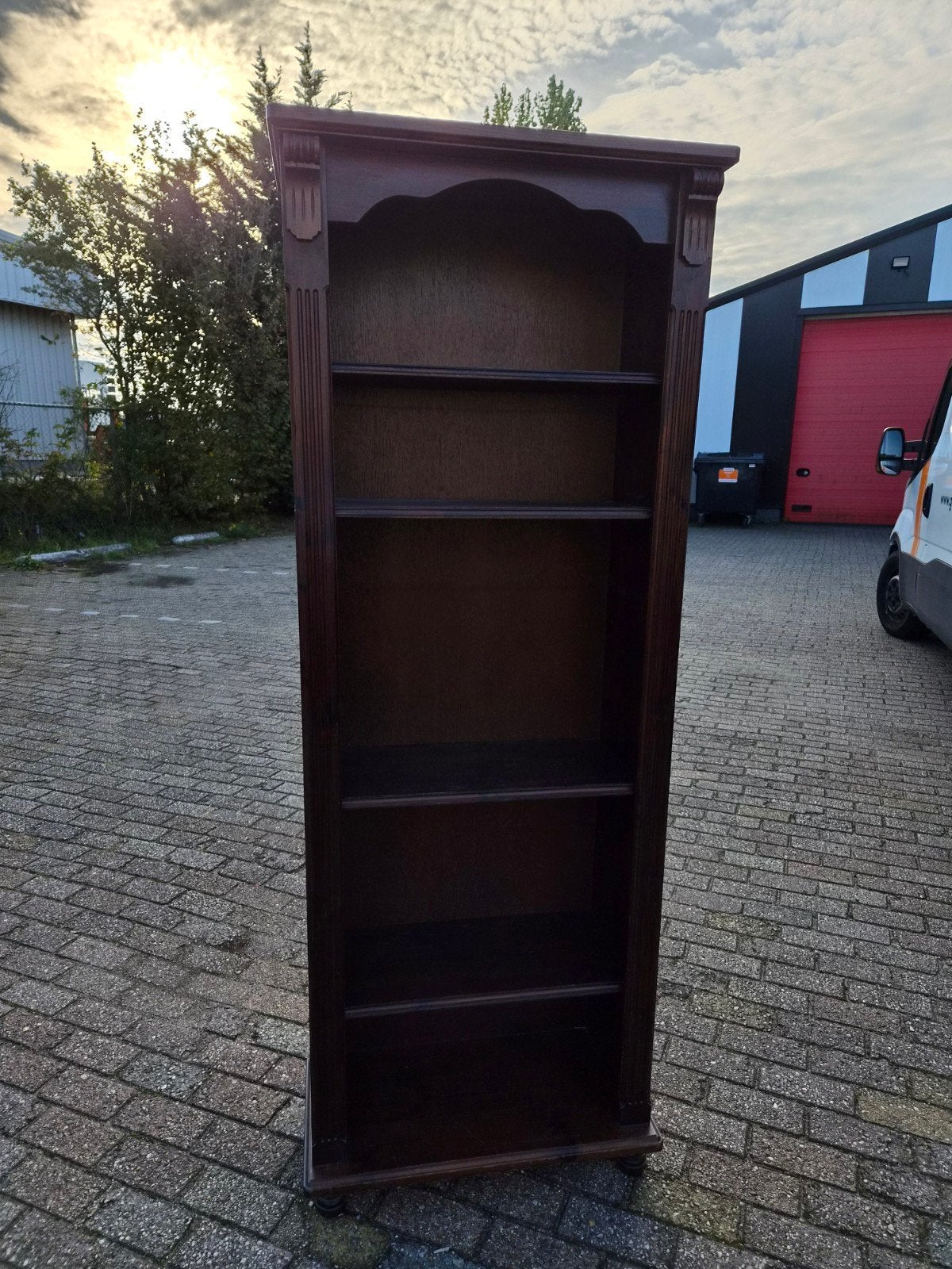 Koloniale Boekenkast - Breed 70cm, Diep 35cm, Hoog 180cm, Ophalen, Met plank(en), Gebruikt, Koloniaal