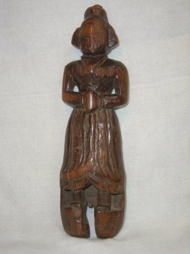 Antiek houten beeldje Zuid India - Paravati, Hout, India, Ophalen of Verzenden, 25 cm