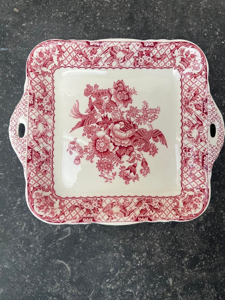 Vintage Mason's Stratford Pink Taartschaal / Koekschaal, Ophalen of Verzenden