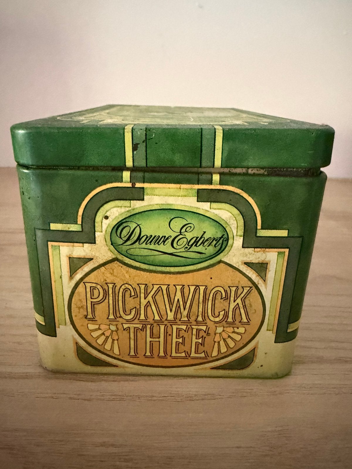 Nostalgisch DE Pickwick blik jaren 70/80, Verzamelen, Ophalen of Verzenden, Gebruikt, Thee, Douwe Egberts