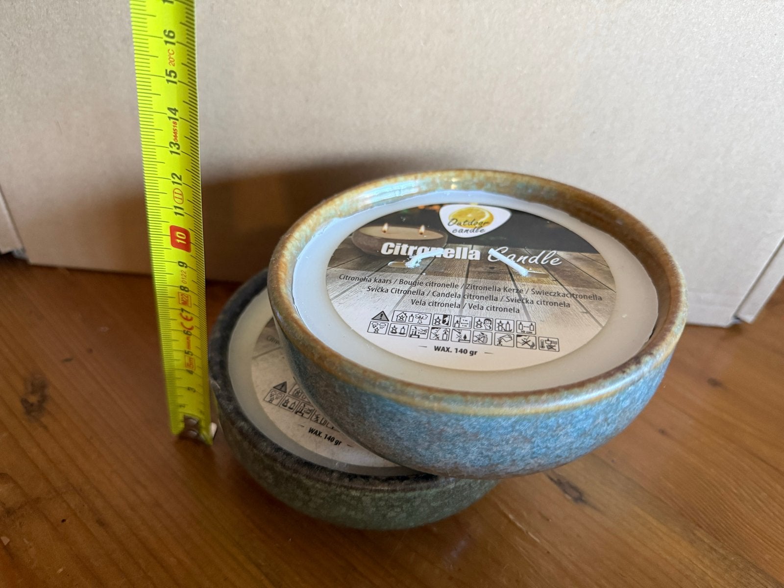 Citronella Kaarsen in Keramische Pot - 2 Stuks, Overige materialen, Nieuw, Ophalen of Verzenden, Kaars