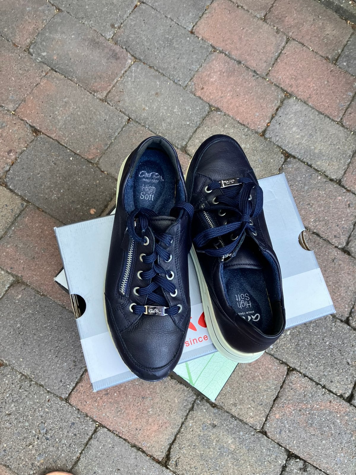 Ara, blauw lederen sneaker, maat 6.5, Blauw, Ophalen of Verzenden, Sneakers of Gympen, Zo goed als nieuw