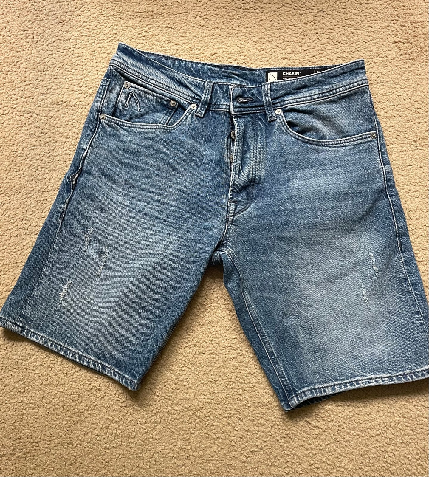 Chasin' jeans short heren - Maat S - Nieuw, Ophalen of Verzenden, Nieuw, Blauw, W32 (confectie 46) of kleiner